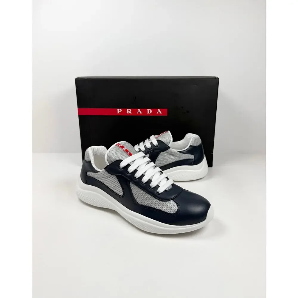 Size 8.5UK/9.5US - Prada Americas Cup Leather Blue NEW